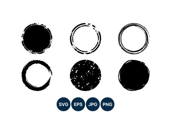 Download Grunge Black Circle Frame Set - Premium Resources