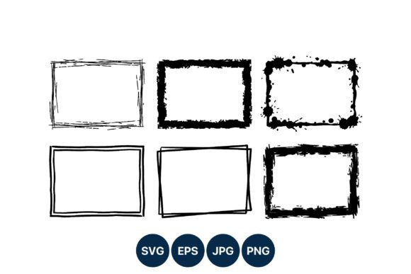 Download Black Grunge Rectangular Frames Vector - Premium Resources