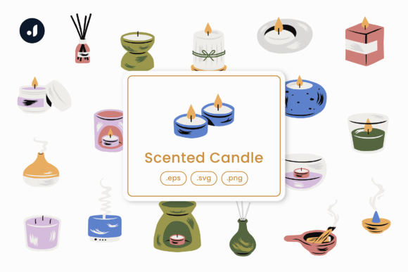Download Scented Candle Illustration - Scented candle Collection