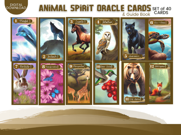 Download Animal Oracle Cards Kit Canva Templates - Animal Collection