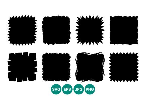 Download Black Grunge Square Frames Set Vector - Premium Resources