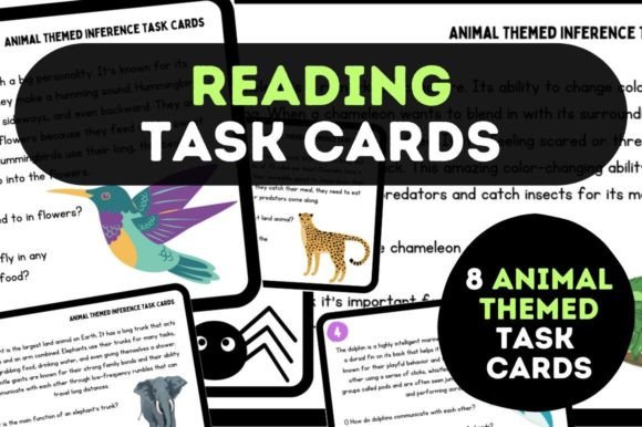 Download Animal Reading Comprehension Task Cards - Animal Collection